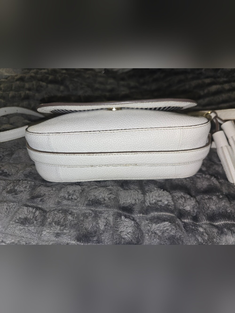 Kate Spade Orchard Street Penelope White Pebbled Leather Crossbody Bag EUC - Picture 11 of 16